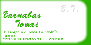 barnabas tomai business card